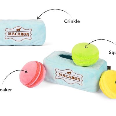 Pup Cup Cafe Mutt-a-rons Macarons Dog Toy by PLAY